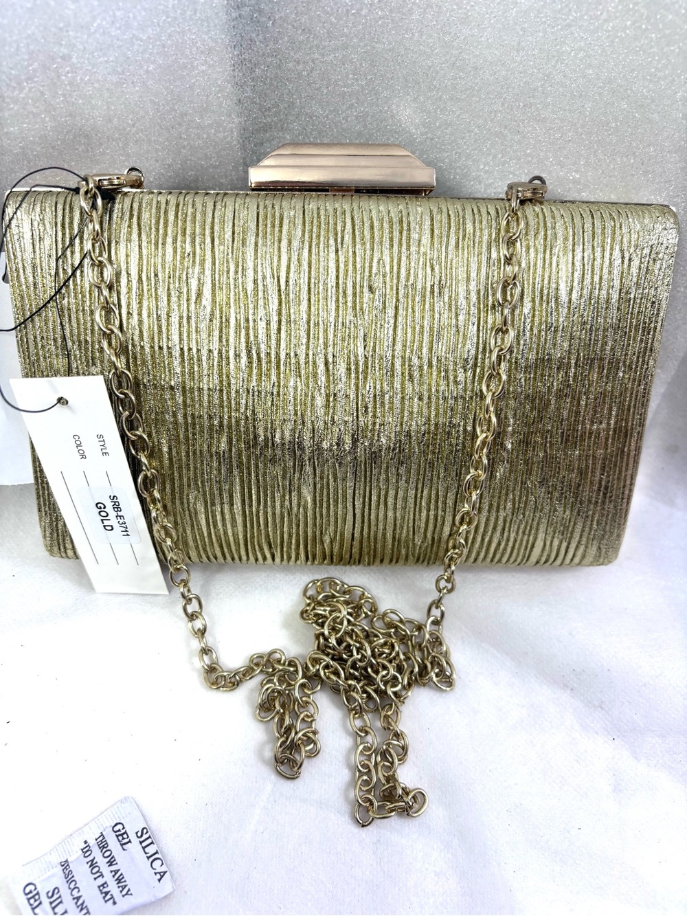 Sondra Robert’s Gold Evening C/B Clutch.